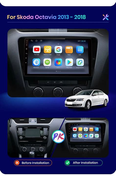 Wireless Carplay Android Auto Car Radio for VW Skoda Octavia 3 2013