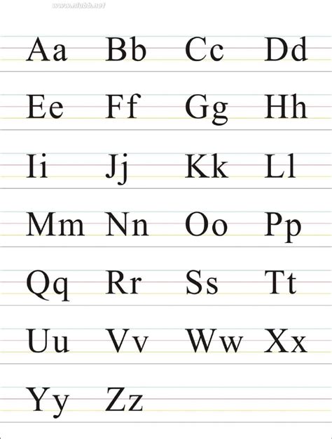 26个英文字母表(可直接打印)_文档之家