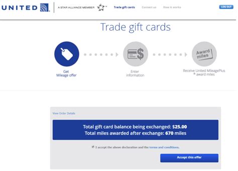 How to trade unwanted Gift Cards for United Miles