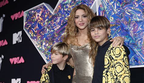 Shakira’s Sons Milan and Sasha Drip in Versace at MTV VMAs 2023 ...