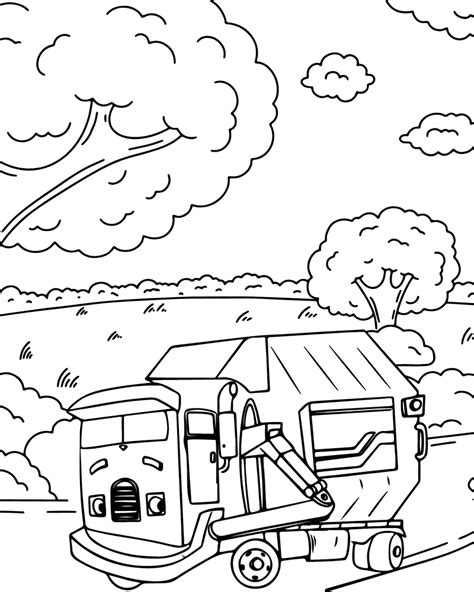 Trash Truck Coloring Pages Coloring Page