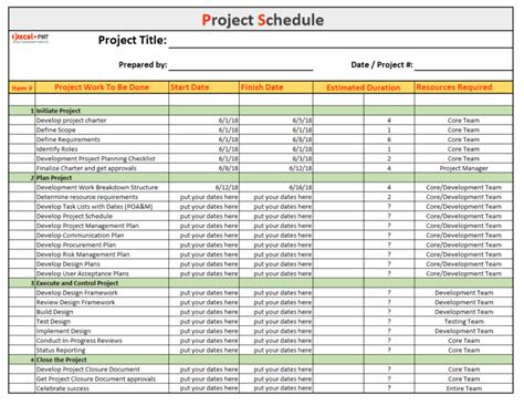Project Schedule Model Example 的图像结果