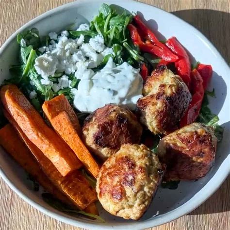 Mediterranean Turkey Meatball Bowls - Snacking Emily