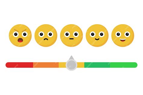 Premium Vector | Emoji feedback slider