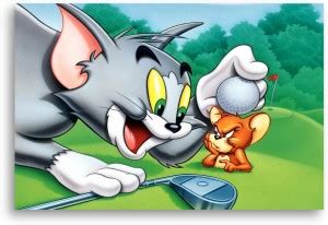PRINTHUBS 60.96 cm Tom and Jerry Cartoon Poster For Kids Room Home Wall ...