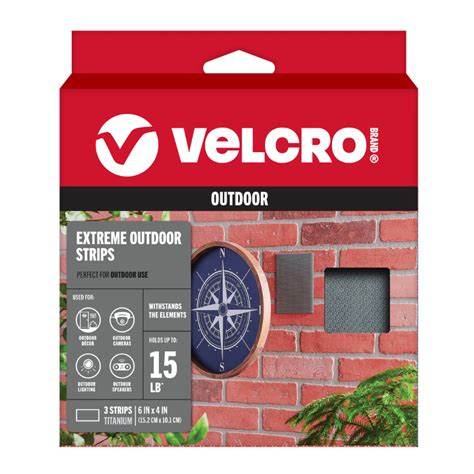 Halte - VELCRO® Extreme Outdoor Strips Titanium – 6″×4″ Heavy-Duty UV ...
