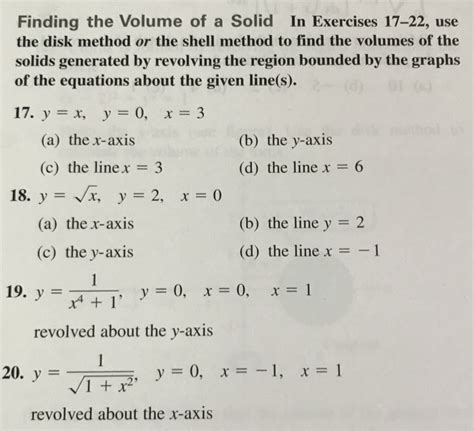 Image result for Volume of Solids Practise Problem