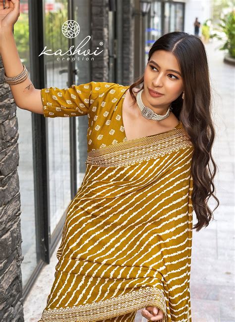 Kashvi Lavanya 101 To 108 Dull Moss Digital Printed Saree Collection