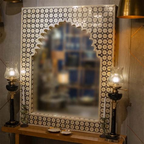 Buy Wall Mirrors| Naz Bone Inlay Mirror | Shop at The Purple Turtles ...