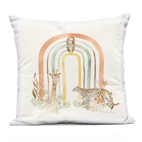 Stupell Industries Jungle Animals Soft Rainbow Outdoor Printed ...