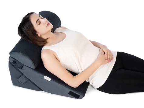 FOVERA Wedge Pillow for Back Support, Adjustable Memory Foam Bed Wedge ...