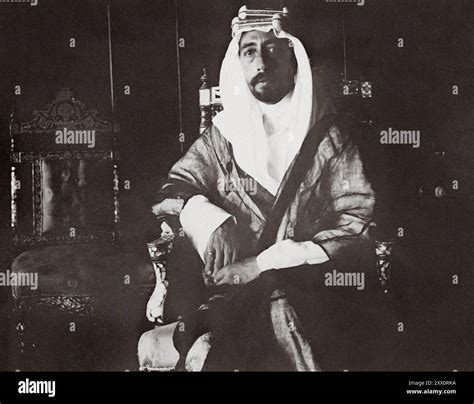 Portrait of Faisal bin Hussein. Faisal I bin Al-Hussein bin Ali Al ...