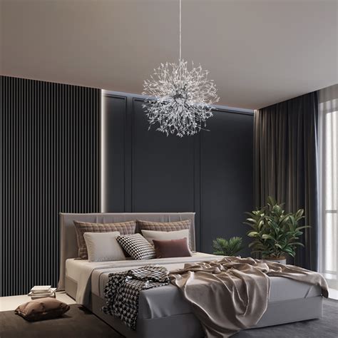 Buy Loyalheartdy Modern Dandelion Crystal Chandelier, 20 Silver ...