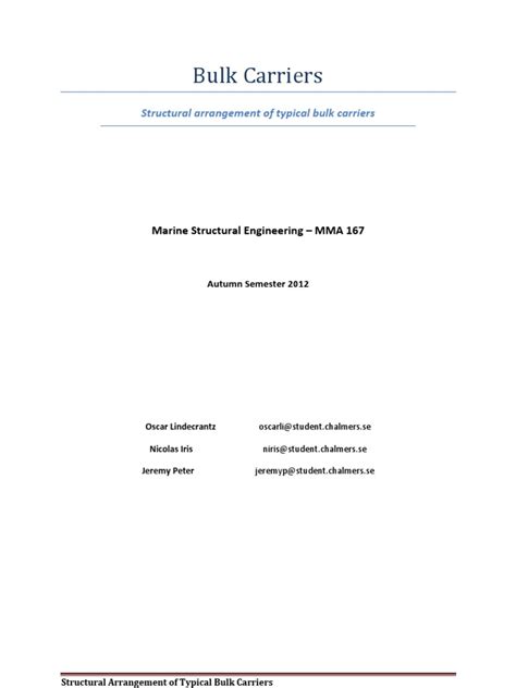 Image result for Step by Step Bulk Carrier Design Process