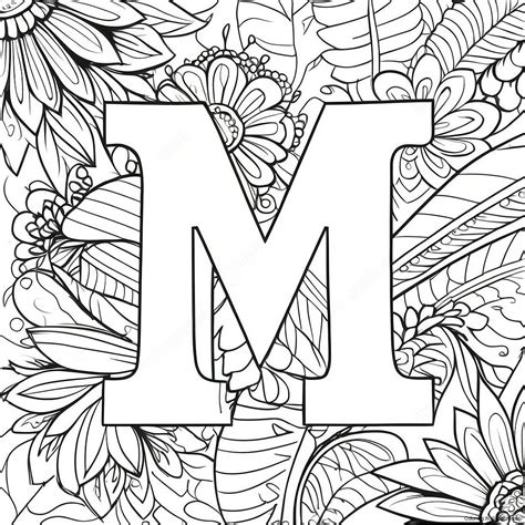 Letter M Coloring Page (1410-1130)