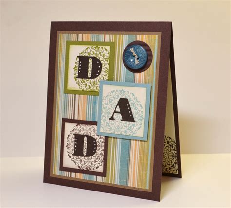 Items similar to Handmade Father's Day Card, Handstamped, Dad, Medallion, Clean and Simple on ...