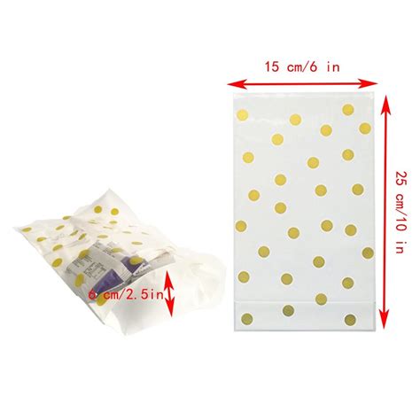 50 Pieces Clear Cello Bags for Treat Candy Cookie Party Favor Bags ...