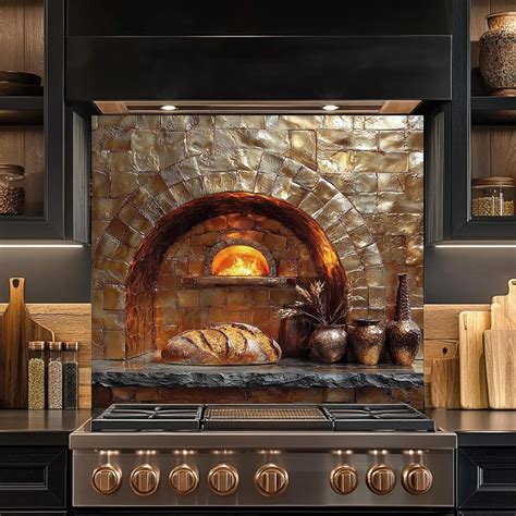 Elyese Tempered Glass Backsplash for Kitchen, Bread and India | Ubuy