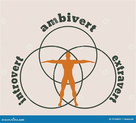 Extrovert, Introvert and Ambivert Metaphor Stock Vector - Illustration ...