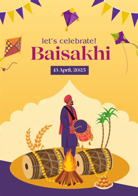Design Free Customizable Baisakhi (Vaisakhi) Poster | Canva
