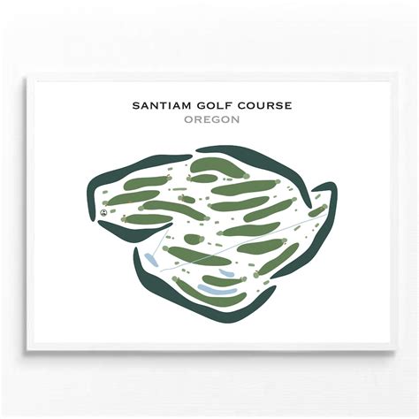 Santiam Golf Course, OR | Golf Course Map, Golf Map, Golfer Gift for ...