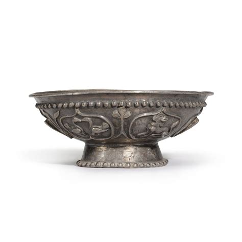 A silver footed 'animals' bowl, Central Asia or late Roman Empire ...