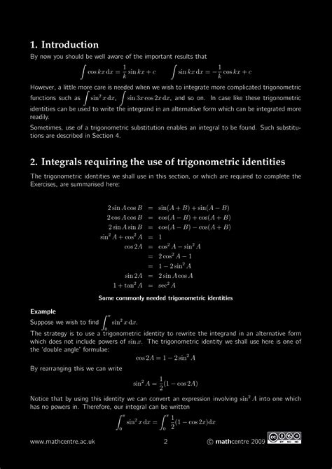 Integration Using Trig Substitution 的图像结果