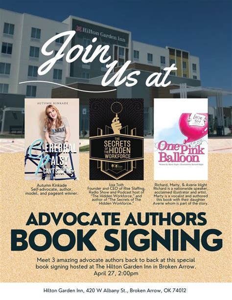 Advocate Authors Book Signing, Hilton Garden Inn Tulsa-Broken Arrow, 27 ...