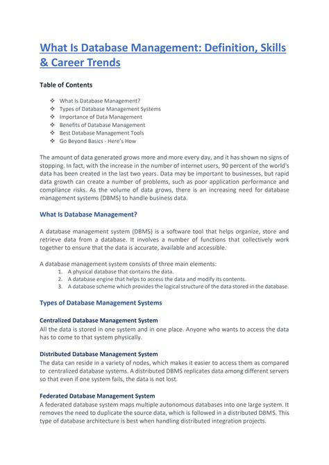 Image result for Database Management Skills Examples