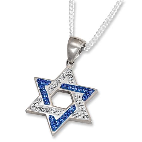 925 Sterling Silver Integrated Star of David Pendant Necklace with ...