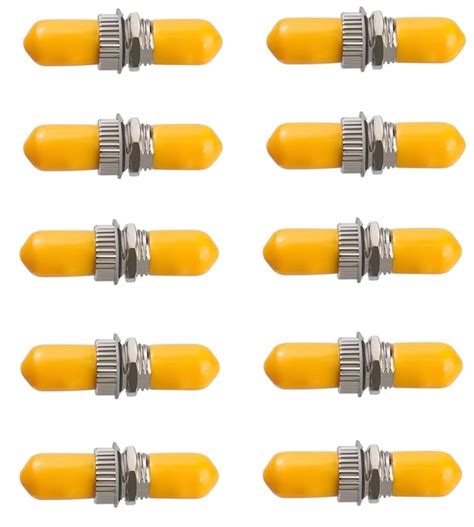 Buy Hanutech ST Fiber Barrel Connector, ST to ST Bulkhead Fiber Coupler ...