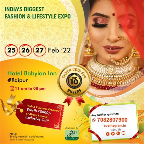 Fashion & Lifestyle Expo At Hotel Babylon Inn, Raipur On 26-27 February ...