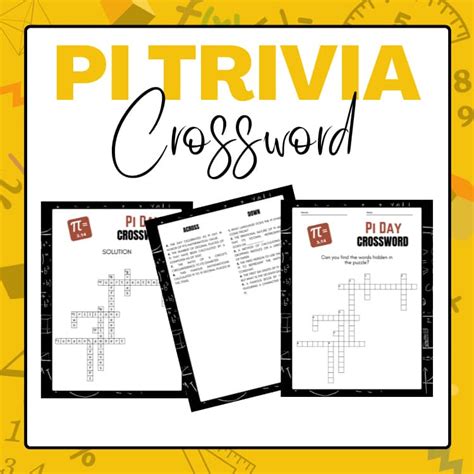 Pi Trivia Crossword | National Pi Day Activity by DJO's Resource Room
