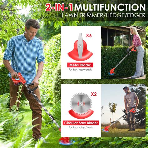 Snapklik.com : Aboutool Cordless Weed Wacker, 3 In 1 Stringless Grass ...