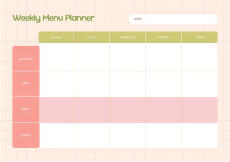 Weekly Menu Planner 的图像结果