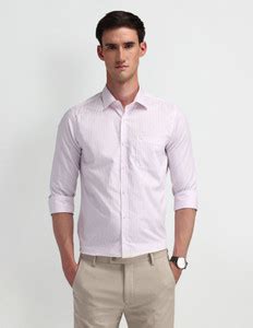 ARROW Men Striped Formal Pink Shirt - Buy ARROW Men Striped Formal Pink ...