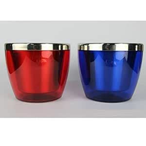 PRAV® Round Ice Bucket Black 800ml - Double Wall Insulated Ice Bucket ...