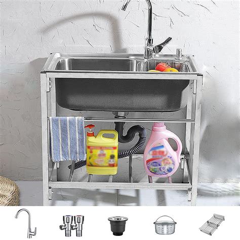 Buy Catering Sink Free Standing 304 Stainless Steel Utility Sinks for ...