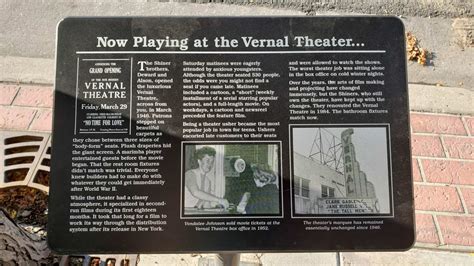 Now Playing at the Vernal Theater… | JacobBarlow.com