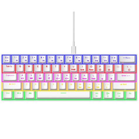 Dr Luxur® Dark Fire 60% Mechanical Keyboard with Type C Cable - 24 ...