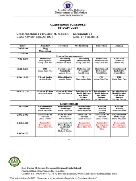 Image result for Sample Classroom Program