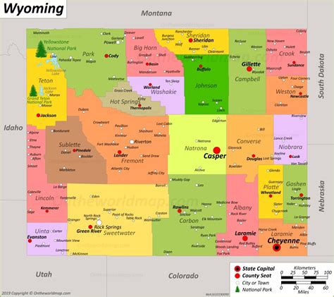 Wyoming State Map | USA | Maps of Wyoming (WY)