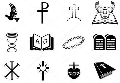 Christian religious signs and symbols — Stock Vector © Krisdog #25059663