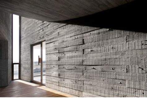 cast in-situ concrete walls are imprinted with the grain of their ...