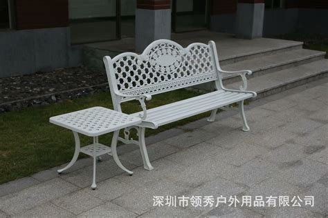 日本户外长椅铸铝休闲椅不生锈椅子欧式户外家具公园设施-阿里巴巴