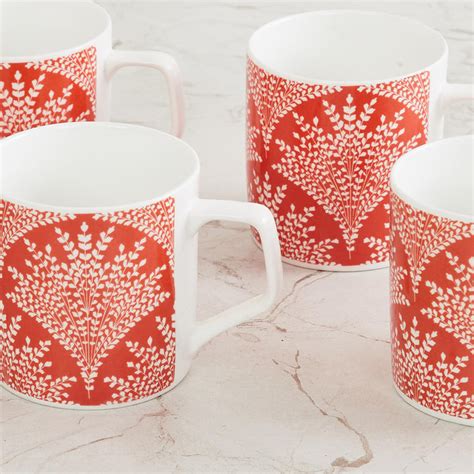 Buy Mandarin Homespun Bone China Coffee Mug - 230ml - Set of 6 from ...