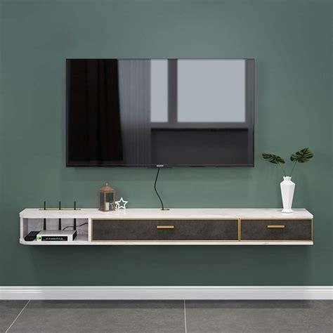 Buy Floating shelf Wall ed Media Console Floating TV Stand TV Shelf ...
