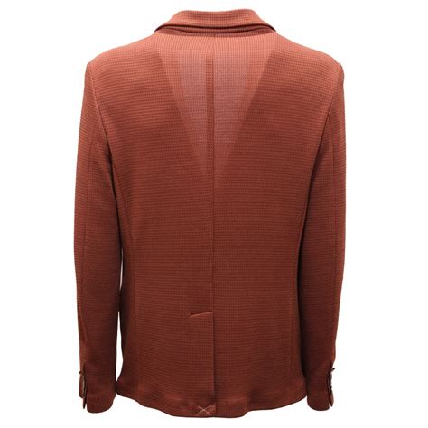 2490AG giacca uomo OFFICINA36 rust textured jacket man
