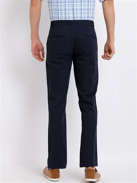 T-Base Men Navy Blue Easy Wash Trousers – Shop T-base