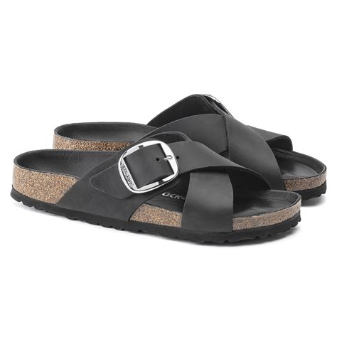 Siena Big Buckle Oiled Leather Black | BIRKENSTOCK